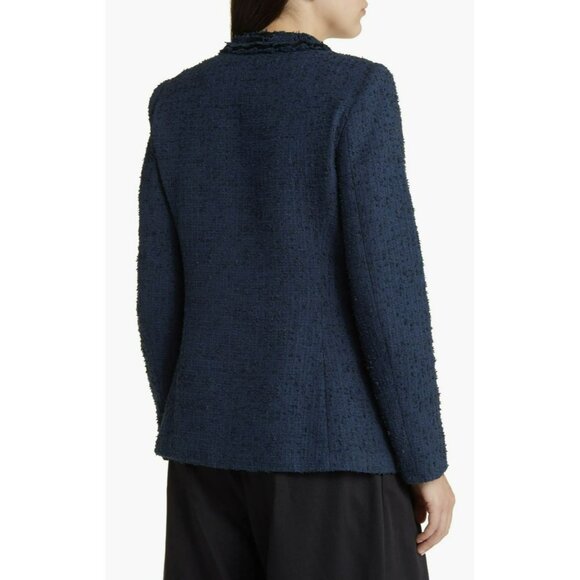 Kobi Halperin $698 Lola Jacket Navy Textured Open Front Blazer NWT - Picture 3 of 8